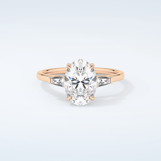 2.0 CT Oval Cut Three Stone Moissanite Engagement Ring 7