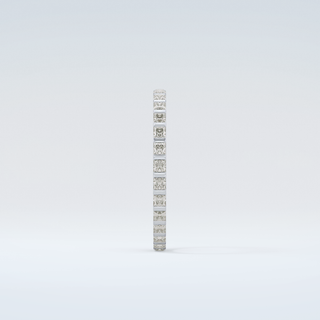 0.54 TCW Princess Shaped Moissanite Wedding Band 17