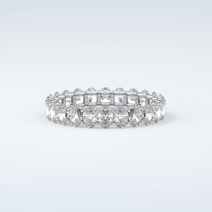 3.15 TCW Oval Shaped Moissanite Wedding Band