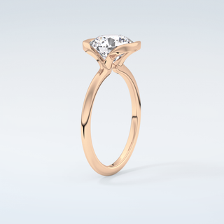 2.0 CT Round Cut Half Bezel Moissanite Engagement Ring 12