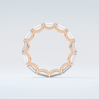 2.55 TCW Emerald Shaped Moissanite Wedding Band 8