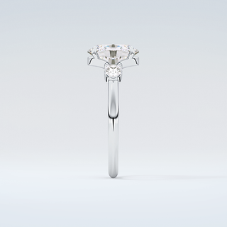 2.0 CT Oval Cut Three Stone Moissanite Engagement Ring 17