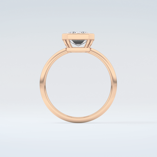 2.0 CT Emerald Cut Bezel Solitaire Moissanite Engagement Ring 8