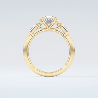 2.0 CT Oval Cut Cluster Style Moissanite Engagement Ring 2