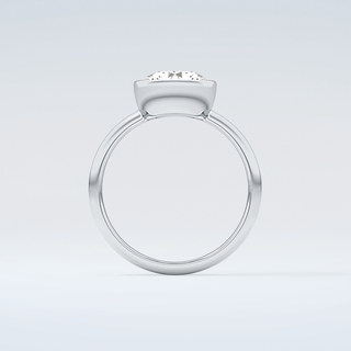 1.5 CT Round Cut Bezel Style Moissanite Engagement Ring 14