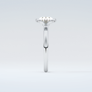 2.0 CT East West Oval Cut Half Bezel Moissanite Engagement Ring 17