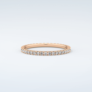 0.36 TCW Round Shaped Moissanite Wedding Band 10