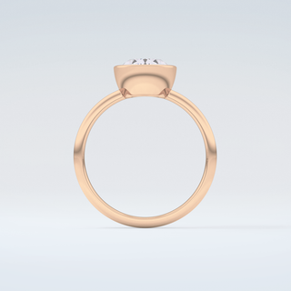 1.5 CT Oval Cut Bezel Style Moissanite Engagement Ring 8