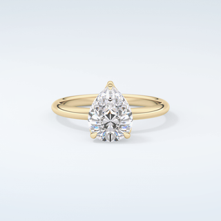 2.0 CT Pear Cut Solitaire Moissanite Engagement Ring 1