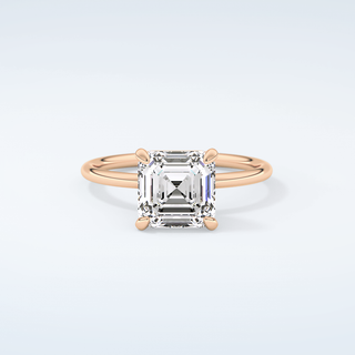 2.0 CT Asscher Cut Solitaire Moissanite Engagement Ring 7