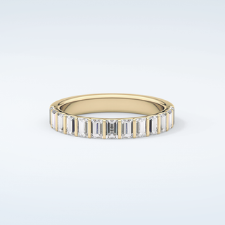 1.08 TCW Baguette Shaped Moissanite Wedding Band 1