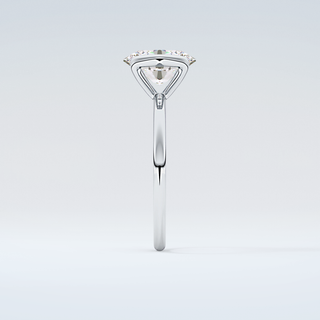 2.0 CT Oval Cut Half Bezel Solitaire Moissanite Engagement Ring 17