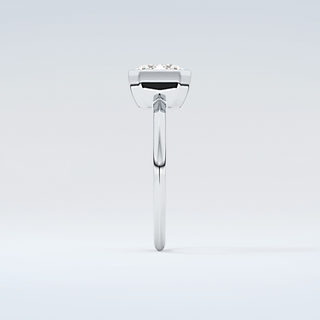 1.5 CT East West Emerald Cut Bezel Style Moissanite Engagement Ring 17