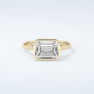 2.0 CT Emerald Cut Solitaire Moissanite Engagement Ring 1