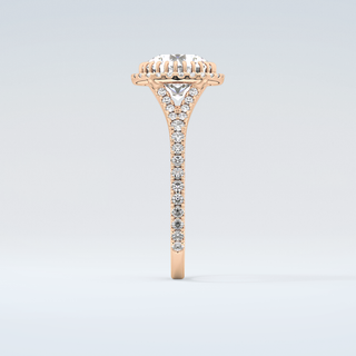 2.0 CT Round Cut Halo & Pave Split Shank Moissanite Engagement Ring 11