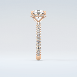 2.0 CT Round Cut Hidden Halo Pave Moissanite Engagement Ring 11