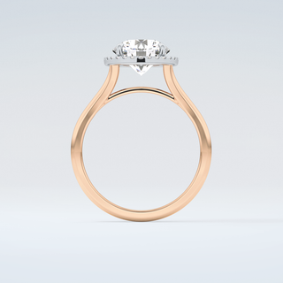2.0 CT Round Cut Halo Split Shank Moissanite Engagement Ring 8