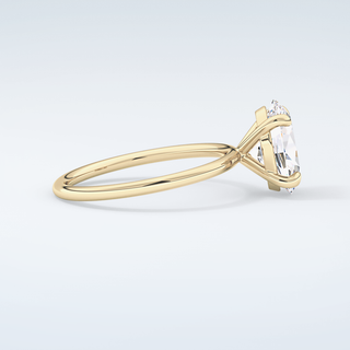 2.0 CT Oval Cut Solitaire Moissanite Engagement Ring 4