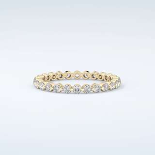 0.69 TCW Round Shaped Diamond Eternity Moissanite Wedding Band 1