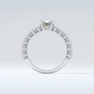 2.0 CT Radiant Cut Pave Moissanite Engagement Ring 14