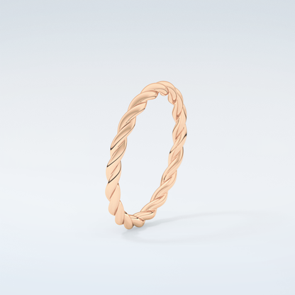 Sleek Simplicity Twisted Shank Wedding Band