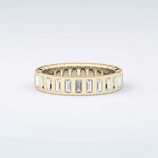 0.8 TCW Baguette Shaped Moissanite Wedding Band 3