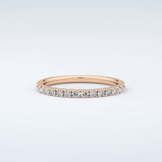 0.74 TCW Round Shaped Moissanite Wedding Band 9