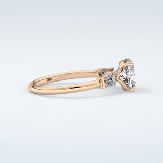 2.0 CT Cushion Cut Three Stone Moissanite Engagement Ring 10