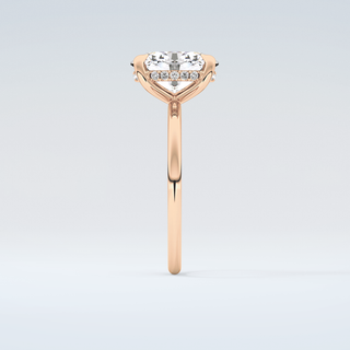 2.0 CT Oval Cut Hidden Halo Moissanite Engagement Ring 11