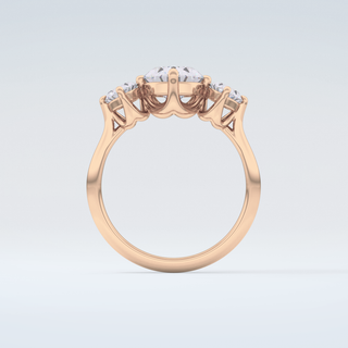 2.0 CT Oval Cut Three Stone Moissanite Engagement Ring 8