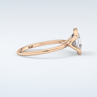 2.0 CT Asscher Cut Half Bezel Moissanite Engagement Ring 10