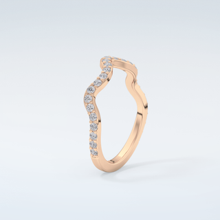 0.58 TCW Round Shaped Moissanite Wedding Band 12