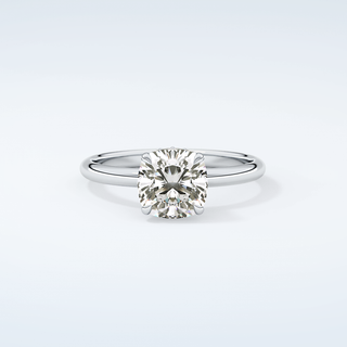 2.0 CT Cushion Cut Hidden Halo Moissanite Engagement Ring 13