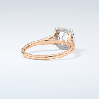 2.0 CT Cushion Cut Halo Split Shank Moissanite Engagement Ring 9