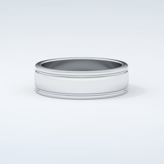 Classic Textured Shank Wedding Band 16