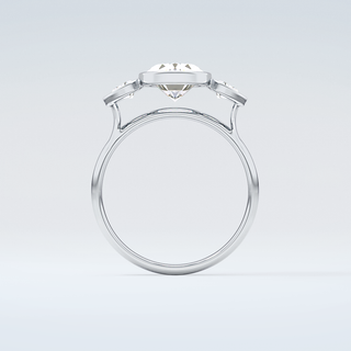 1.5 CT Oval Cut Three Stone Moissanite Engagement Ring 14