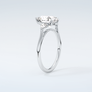 2.0 CT Pear Cut Three Stone Moissanite Engagement Ring 18