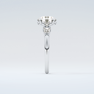 2.0 CT Round Cut Three Stone Moissanite Engagement Ring 17