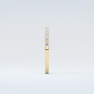 0.54 TCW Princess Shaped Moissanite Wedding Band 5