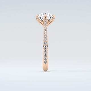 2.0 CT Round Cut Pave Style Moissanite Engagement Ring 11