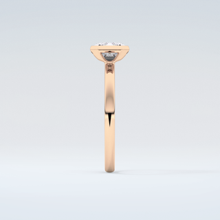 2.0 CT Emerald Cut Half Bezel Moissanite Engagement Ring 11