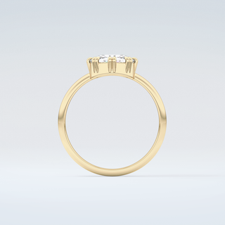 1.5 CT Rose Cut Solitaire Style Moissanite Engagement Ring 2