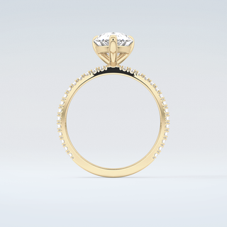 2.0 CT Pear Cut Pave Moissanite Engagement Ring 2