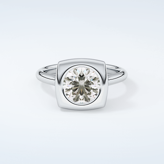 2.0 CT Round Cut Solitaire Bezel Moissanite Engagement Ring 13