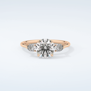 1.5 CT Round Cut Three Stone Moissanite Engagement Ring 7