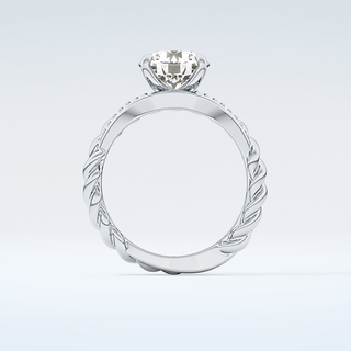 2.0 CT Round Cut Split Shank Moissanite Engagement Ring 14