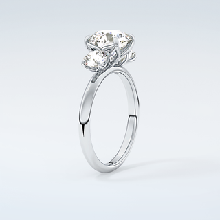 1.5 CT Round Cut Three Stone Moissanite Engagement Ring 18