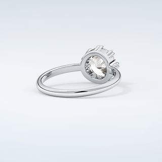 1.5 CT Rose Cut Solitaire Style Moissanite Engagement Ring 15