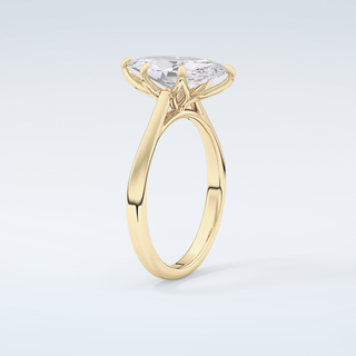 1.5 CT Marquise Cut Solitaire Style Moissanite Engagement Ring 6