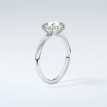 2.0 CT Cushion Cut Solitaire Moissanite Engagement Ring